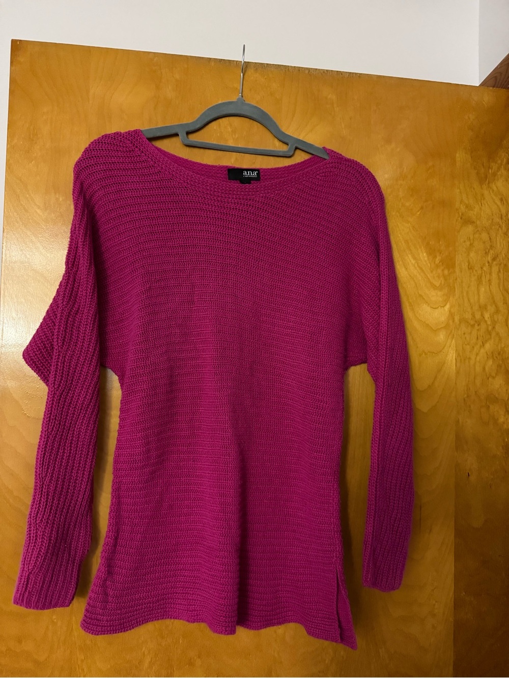 A.N.A Fuchsia Knit Boatneck Sweater